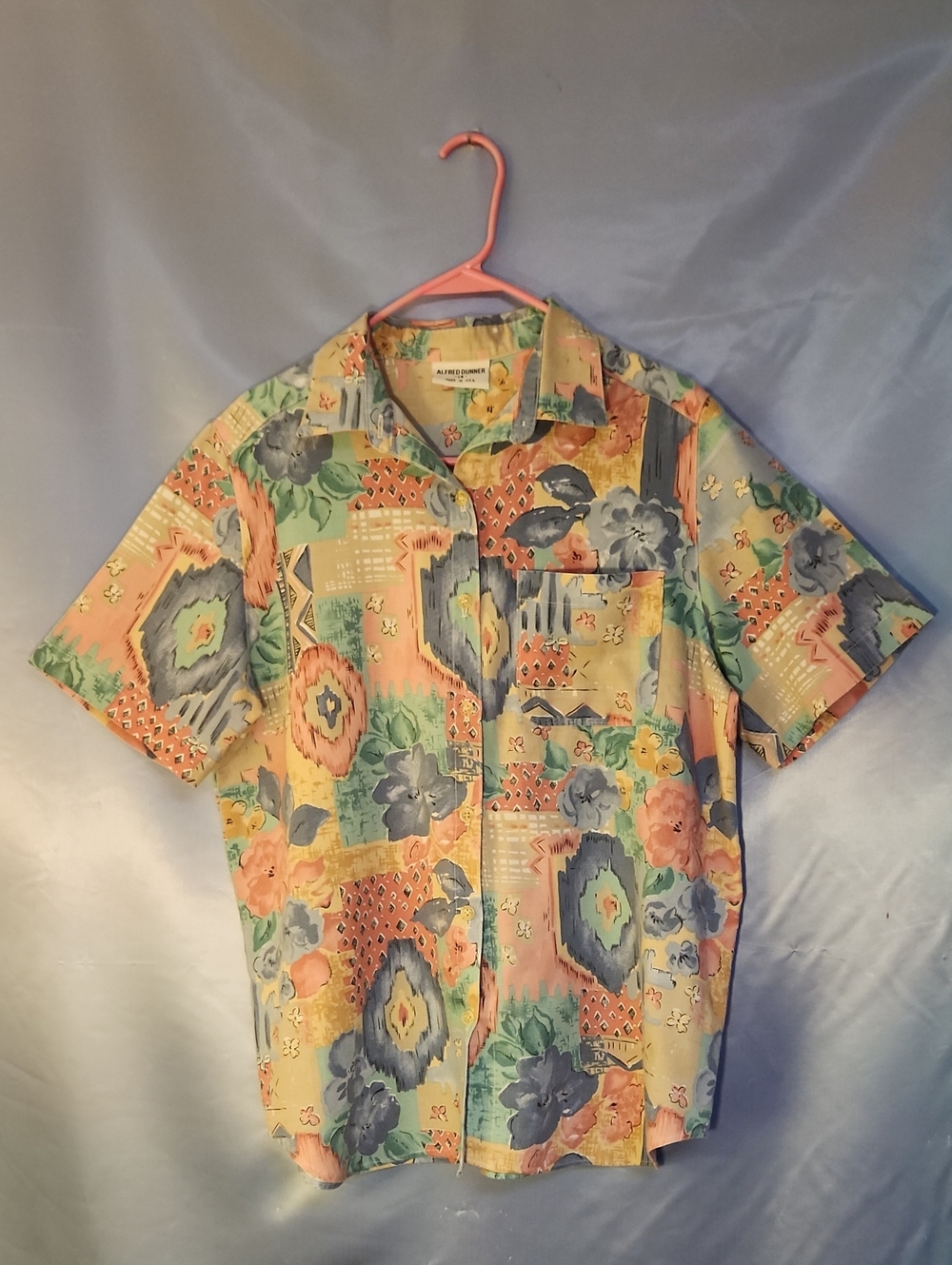 Alfred Dunner Retro Floral Top Sz 14